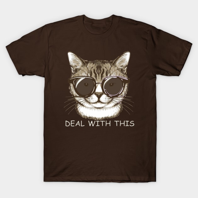 Feline Chic: Dare to Deal With This! T-Shirt by Salaar Design Hub